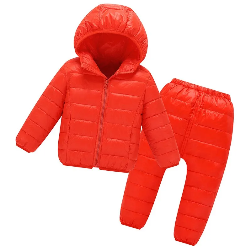 CROAL chery/комплекты зимней одежды для детей; теплое хлопковое пальто+ штаны для мальчиков; зимняя детская куртка; комплект модной одежды на рост 90-130 см