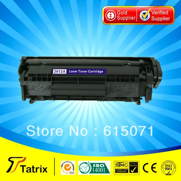 

Q2612A Black LaserJet Toner Cartridge Compatible for HP Q2612A