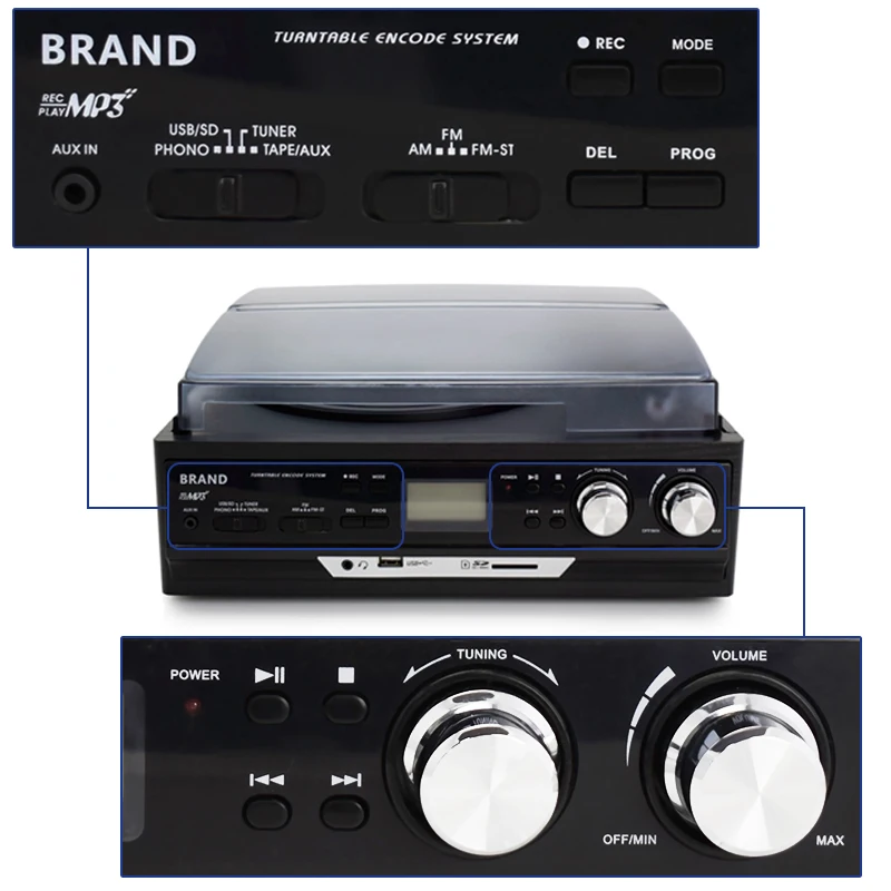 LoopTone 3 Скорость Bluetooth винил LP проигрыватель Проигрыватель Встроенные динамики