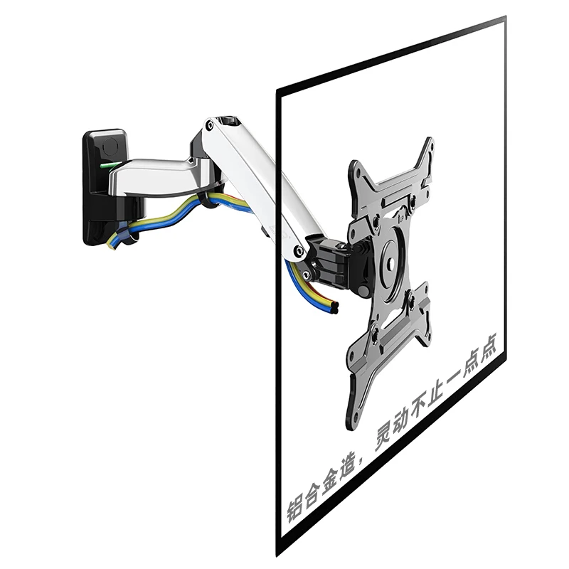 NB F300 التلفزيون جدار جبل 30-40 بوصة مراقب حامل الغاز الربيع مجانية رفع قطب قابل للتمدد الميل تقف الألومنيوم الذراع الطويلة قوس