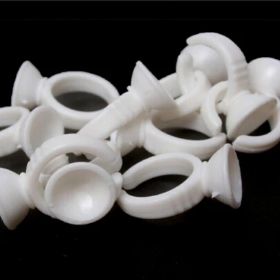 

100 pcs Eyelash Extension Glue Ring Adhesive Eyelash Pallet Holder Set Makeup Kit Tool Make up