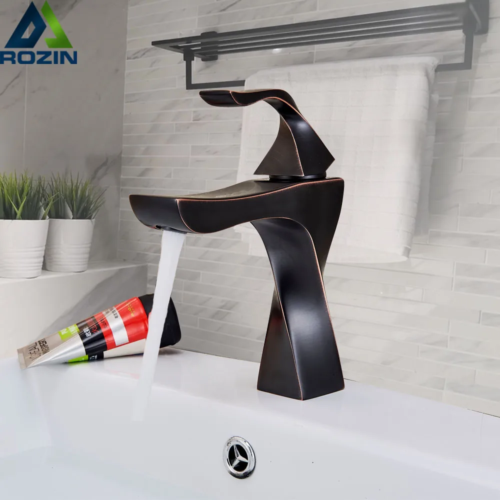 Black Basin Faucets Taps Single Handle Mixer Tap Bathroom Faucets Hot and Cold Cock Deck Mounted Wash Basin Water Crane Black Basin Faucets Taps Single Handle Mixer Tap Bathroom Faucets Hot and Cold Cock Deck Mounted Wash Basin Water Crane