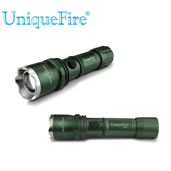 

UniqueFire 1200LM UF-P1 T6 Green Led Keychain Flashlight Zoomable 3.7V Led Flashlight With Laser Pointer For 1*18650 Battery