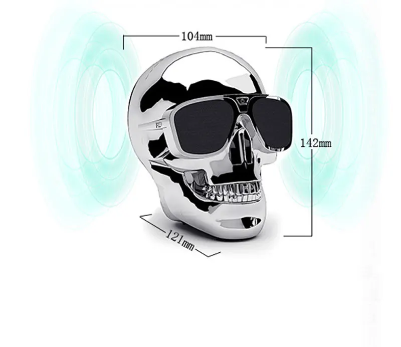 Череп bluetooth беспроводной динамик Мини Череп портативный Bluetooth динамик для мобильного телефона компьютера домашний дверной динамик