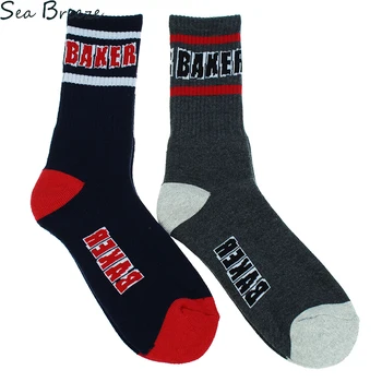 

Sea Breeze 2 pairs Japanese retro skateboard plus thick warm tube socks cotton men women casual street socks towel socks