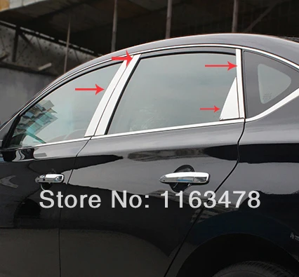 Опора из нержавеющей стали для Nissan Sentra 2013 2014 2015 2016|pillar post|stainless steel pillarsstainless trims |