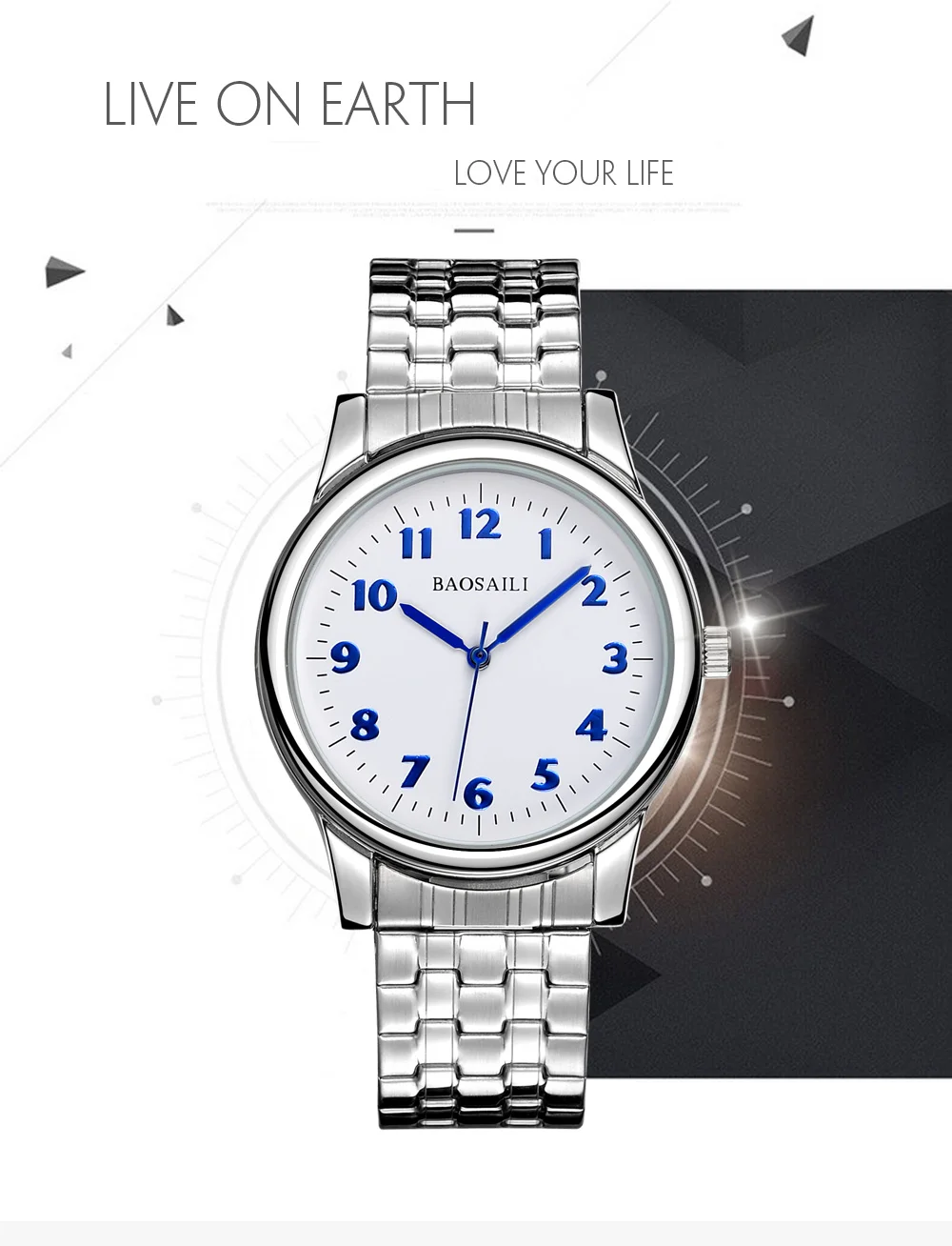 B-8204 часы с ремешком из нержавеющей стали, дизайнерское изображение для влюбленных, часы с логотипом на заказ с вашим фото/именем/благословением