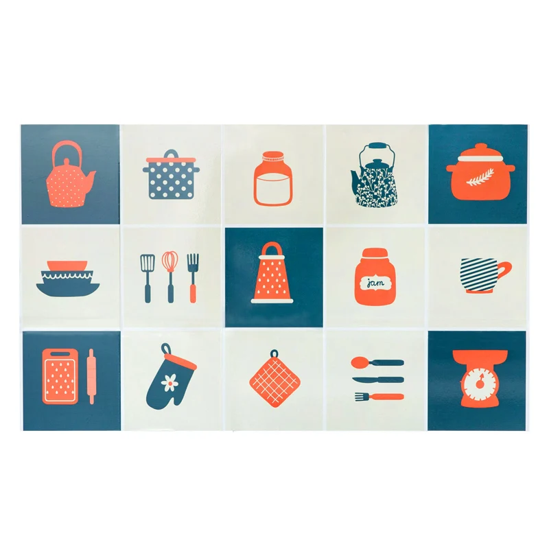 Practical Waterproof Kitchen wall sticker anti oil aluminum foil self-adhesive sticker home decor.