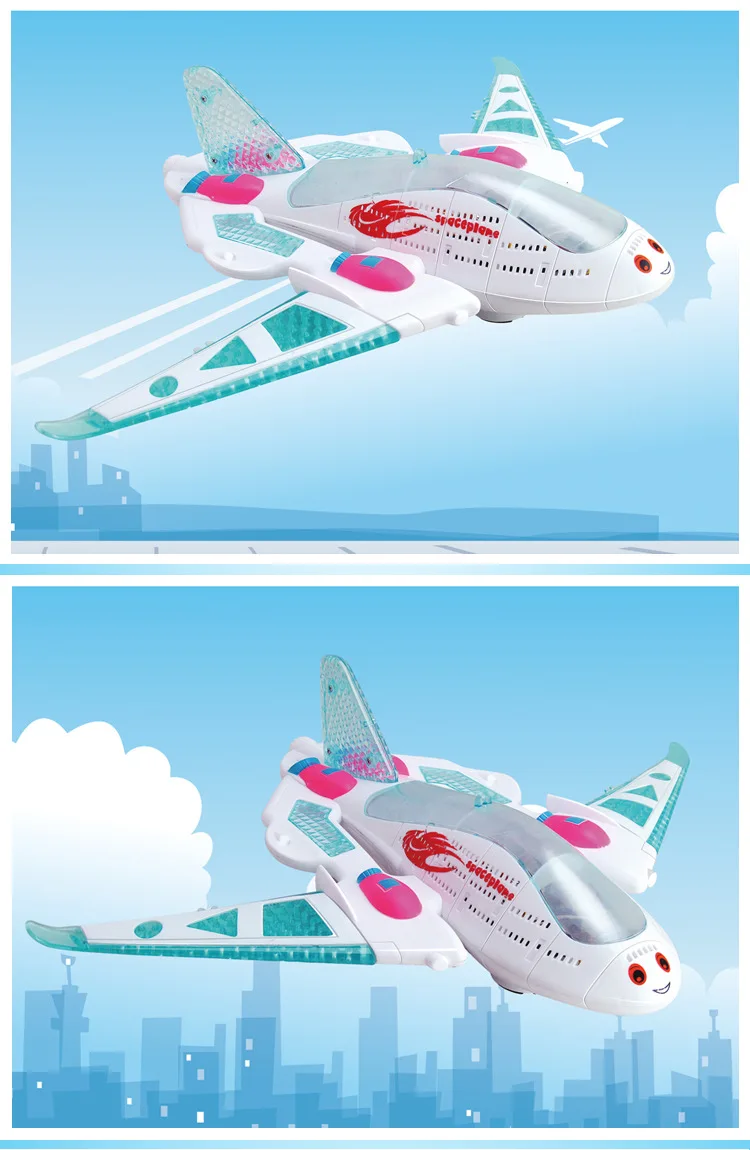 Универсальная Музыка электрический светоизлучающий самолет ранее детство обучающий игрушки детские пластиковые модели самолета как подарок