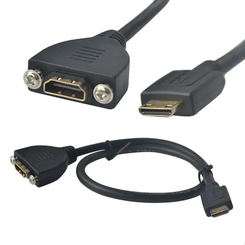 DANSPEED HDMI кабель Mini HDMI к HDMI мужчин и женщин Панель Крепление кабель-удлинитель для цифрового видео мини интерфейс кабель для передачи данных