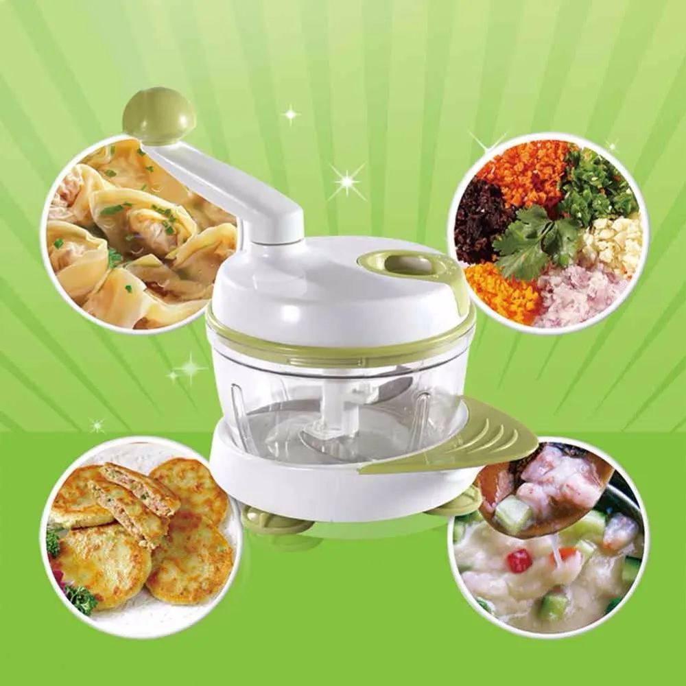  Manual Meat Grinders 1.5 L Vegetable Chopper Egg Mixer Salsa Maker Meat Onion Nut Mincers Chopper F - 32857532660