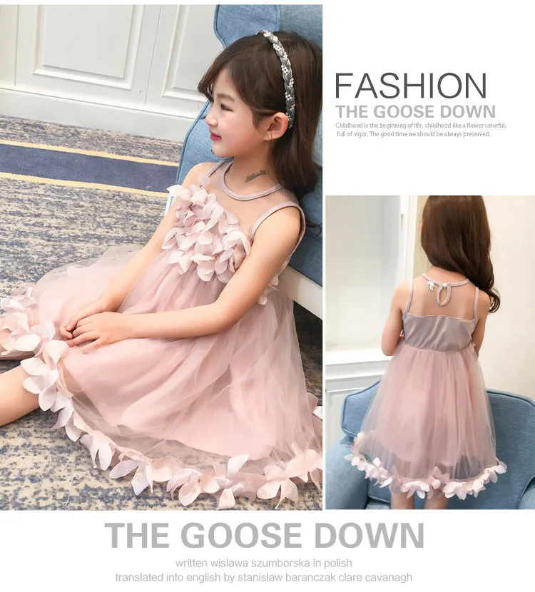 2018 Fashion Flower Girls Dress Summer Kids Clothes Sleeveless Cute Princess Party Children Dresses For Girls Costumes 14 Years (15)