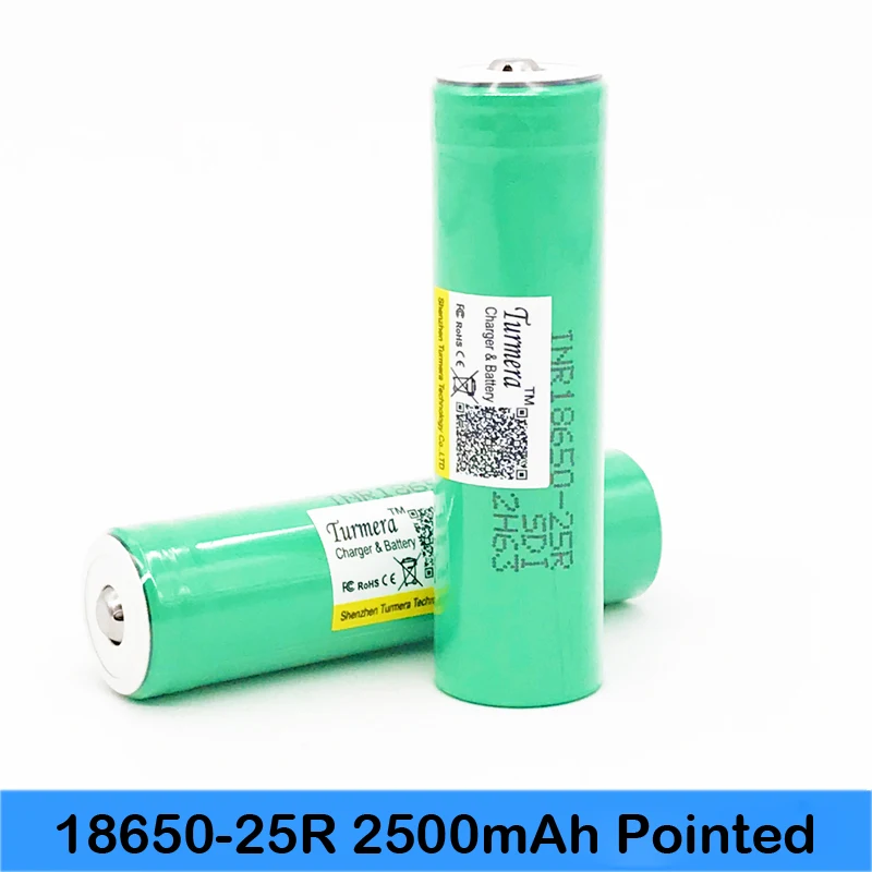 18650 2500 мАч INR1865025R с указанным 20 А литиевыми аккумуляторами Оригинальная батарея