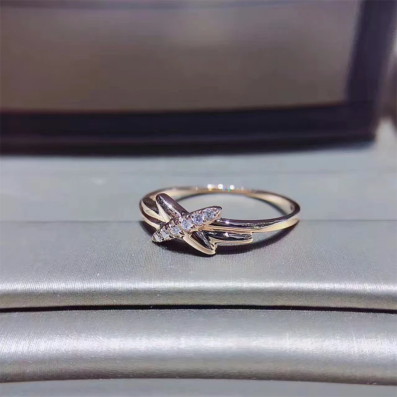 

ANI 18K Rose Gold (AU750) Women Wedding Ring Certified I/SI 0.04 ct Real Diamond Elegant Fine Engagement Jewelry Big Promotion
