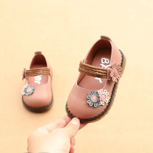 Flower female baby single shoes infant 1 2 years old girls shoes little