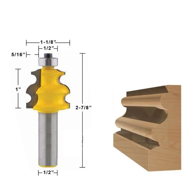 1PCS 1/2 Inch Shank Oblique Arc Curve Knife For CNC Router Bit