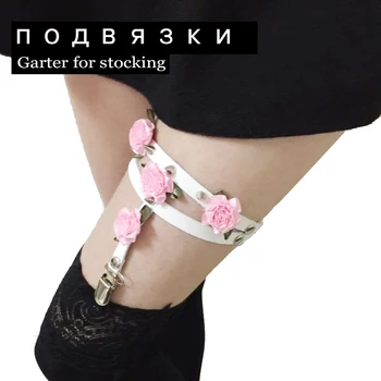 

Fashion Harajuku 2015 Garter Belt ring thigh Garter Handmade Sexy Rivet Punk Garters for stocking womnen gifts
