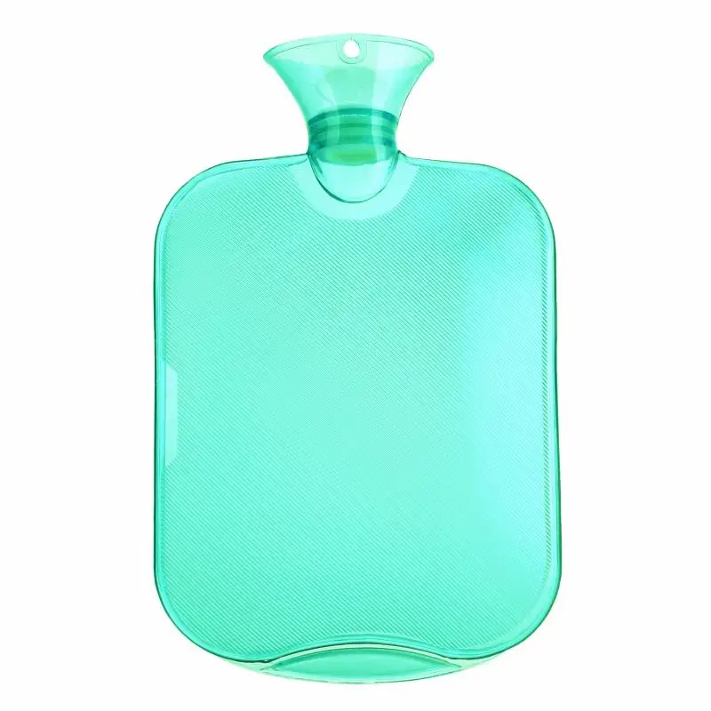 31*20 см Толстая бутылка для воды прозрачная 2000 мл бутылка для горячей воды высокая плотность ПВХ взрывозащищенный - Цвет: Зеленый