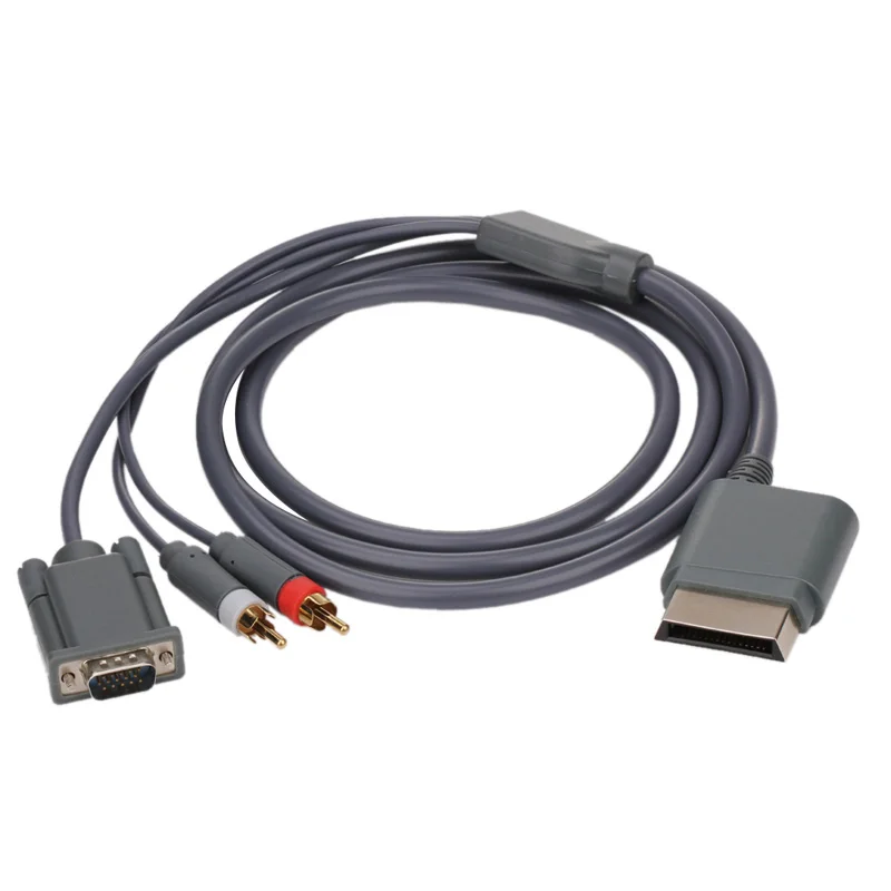

VGA Component Audio Cable HD VGA AV Cable & 2RCA for Xbox 360