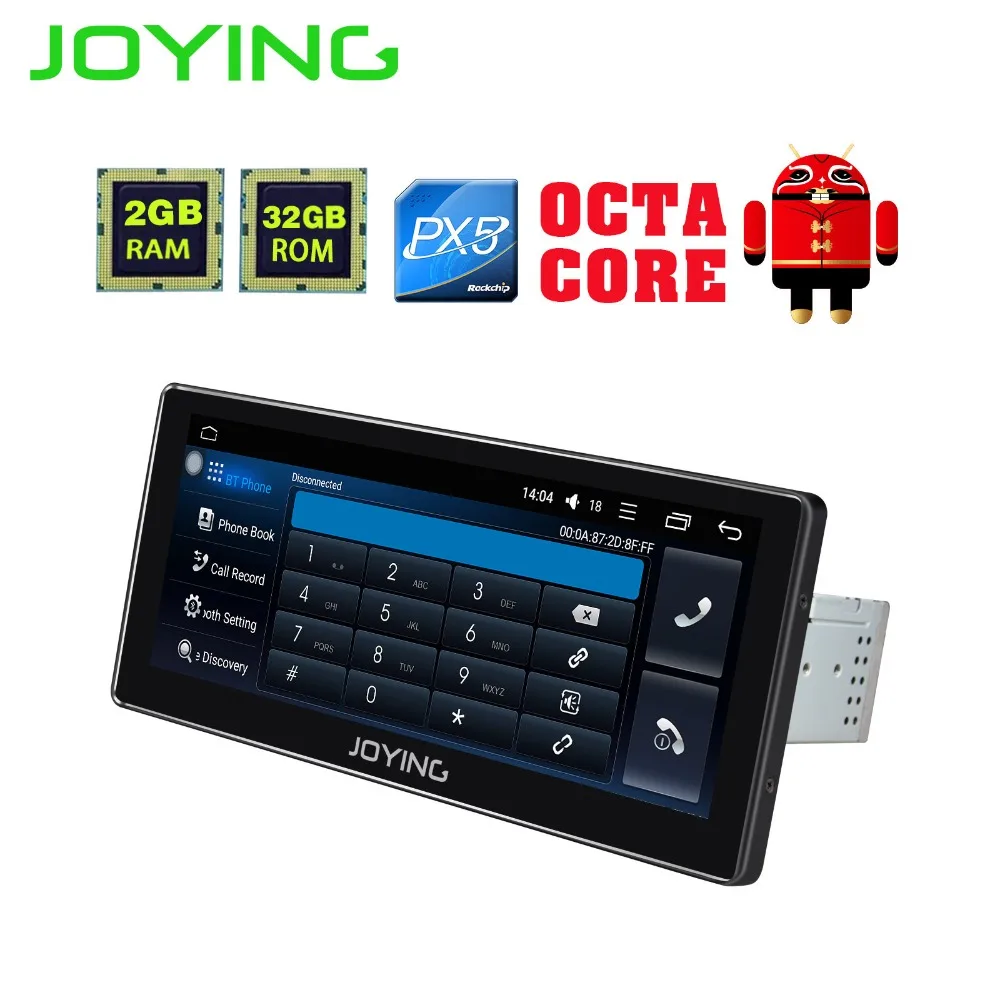 

JOYING 10.25" Octa Core PX5 Car Stereo Auto radio GPS 1 Din Android 8.0 Head Unit HD tape recorder with Bluetooth WiFi FM USB