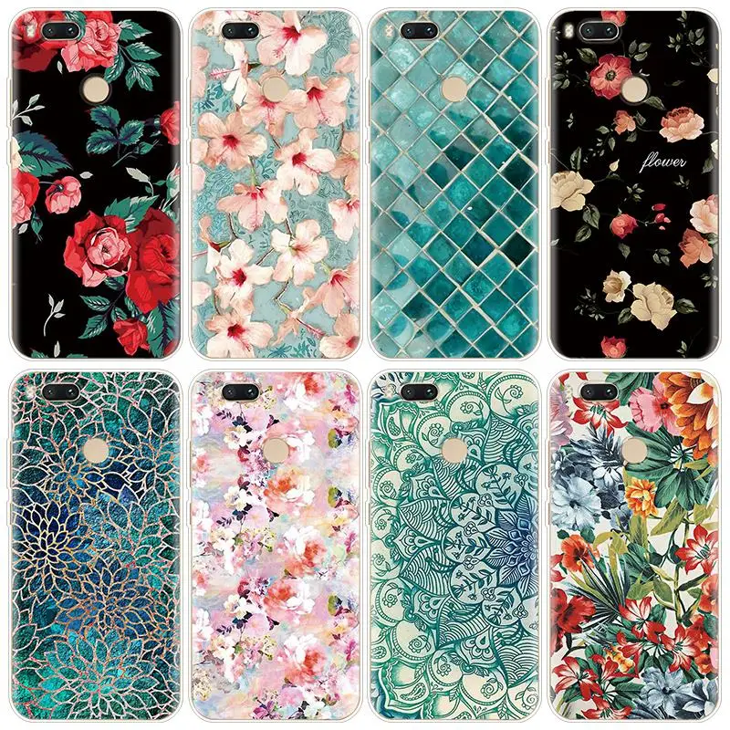 

Luxury Floral Phone Case For Xiaomi Mi CC9e CC9 9T Pro A1 A2 6X 5X Mix 2S 5 5S 6 8 Lite Pro Explore 9 SE Play Pocophone F1 Cases