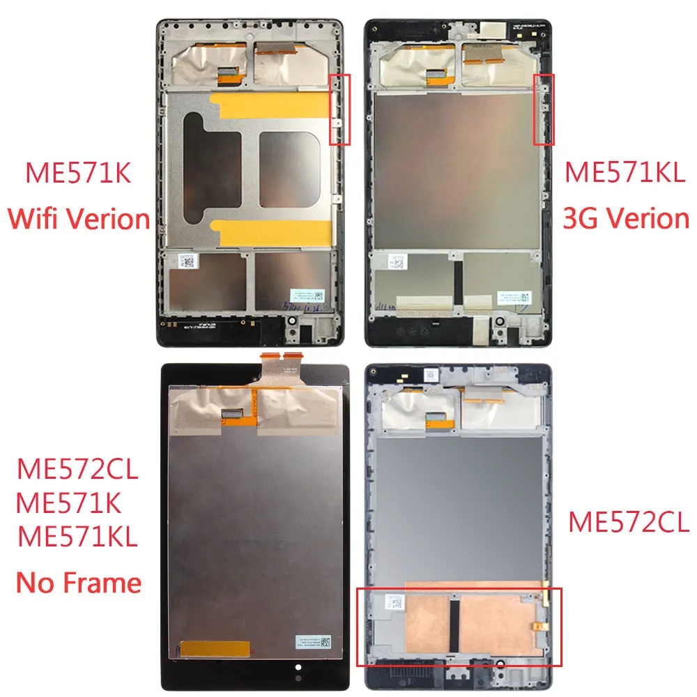 Для Nexus 7 ME571K ЖК-дисплей для Asus Google Nexus 7 2nd 2013 ME571KL ME572CL ME571 ЖК-дисплей сенсорный экран K008 K009 сборка Рамка