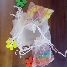 100 шт. 25*35 см белый мешочек из органзы Ювелирная упаковка Дисплей сумки шнурок Чехол для браслеты/Колье /Ср мини Пряжа сумка