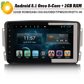

Android 8.0 Autoradio Car Multimedia Player for Mercedes Mercedes Klasse C/G/CLK W203 W209 Viano Vito DAB+ SatNav WiFi 4G GPS