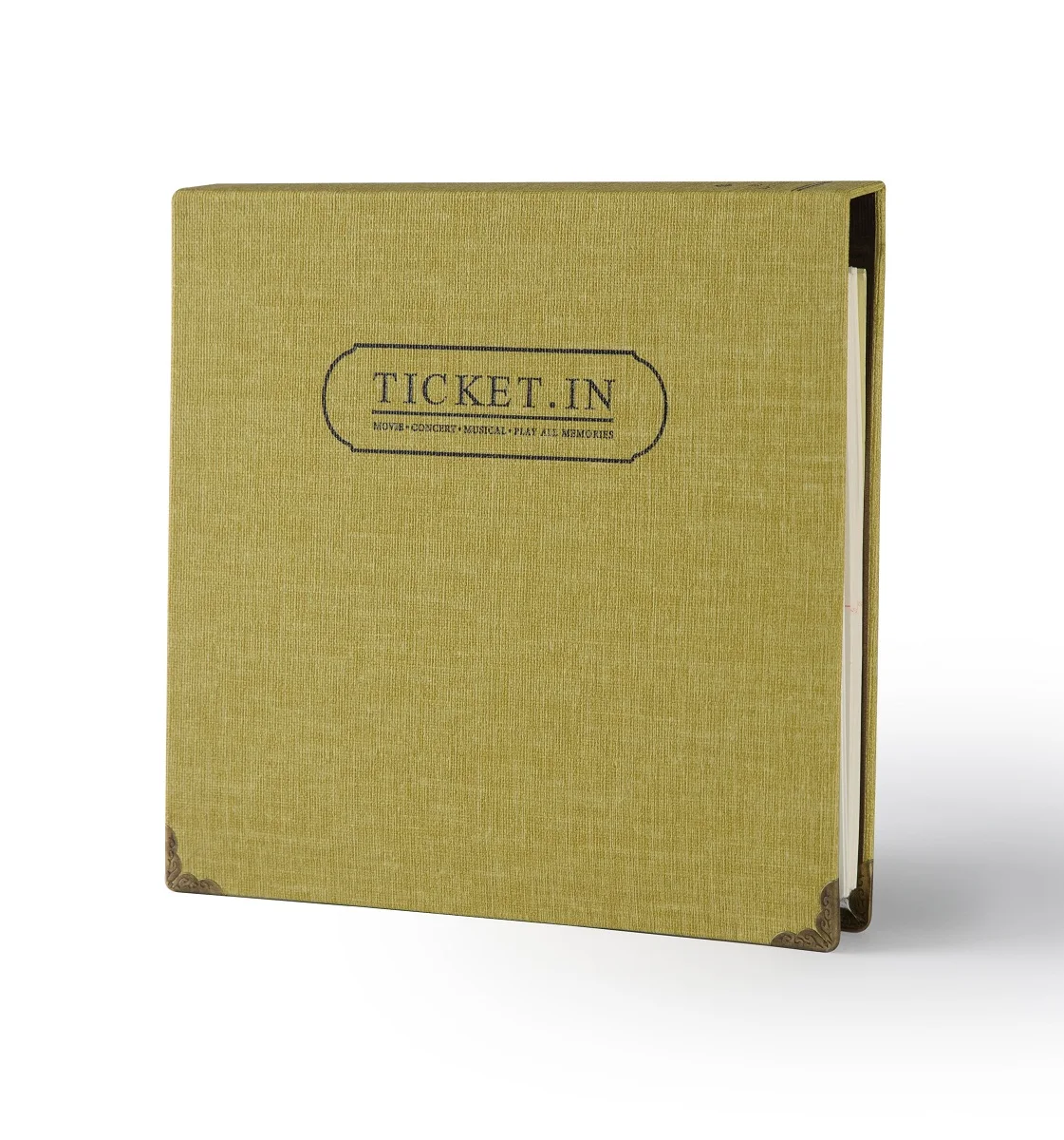 Ticket Photo Album Stub Diary Holds Pockets for Storing Tickets Leather