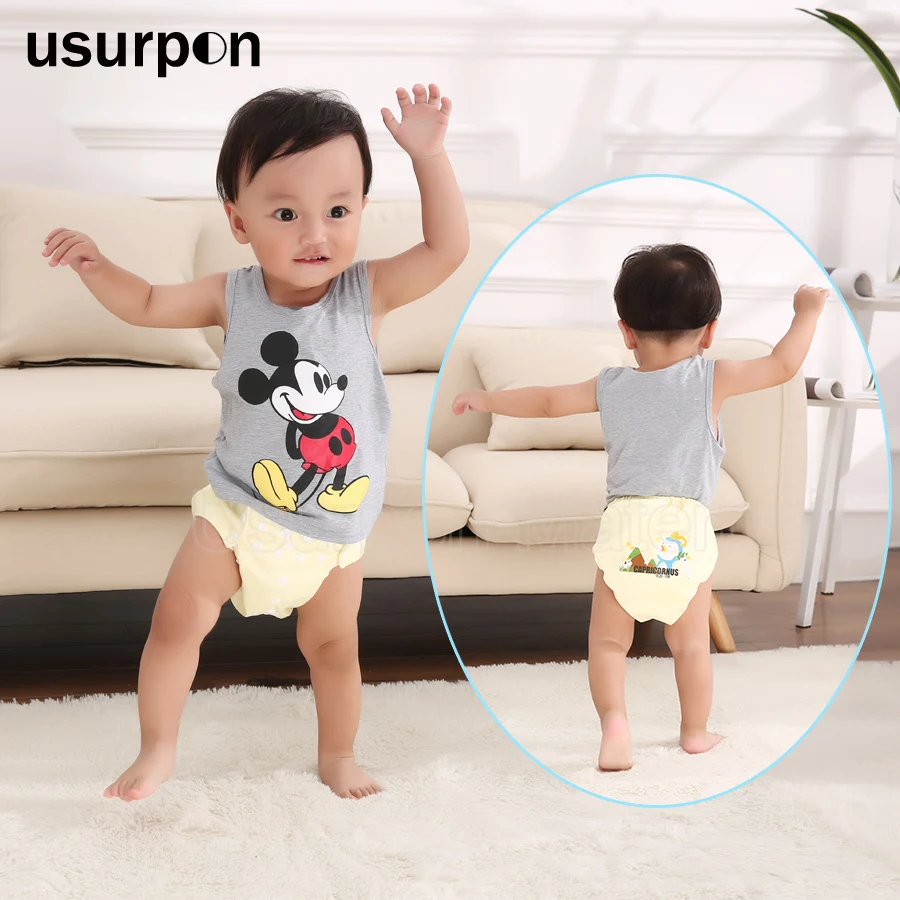 [Usurpon] 1 шт. натуральный хлопок пеленки одежда для малышей подгузники многоразовые подгузники Созвездие узор двойная ластовица моющиеся