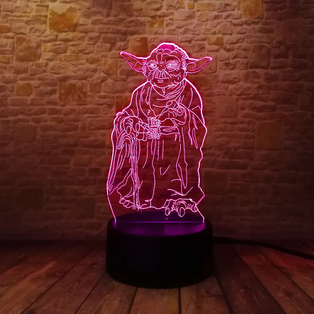  Star Wars 3D Bulbing Lamp Led Master Yoda Leader Vision Atmosphere Night Light Child Kids Bedroom H - 32820535154