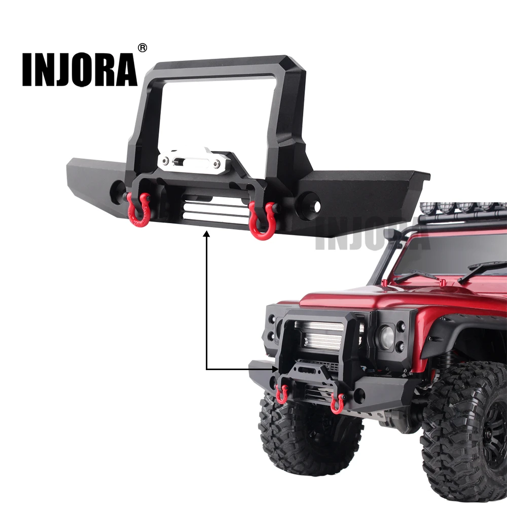 RC Front Bumper With LED Light Upgrade Components For SCX10 1//10 RC Car Vehicle
