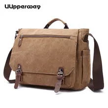 Bolsa de mensajero de lona de buena calidad para hombre, bolso de hombro de viaje de negocios, bolso de escuela de ocio para hombre