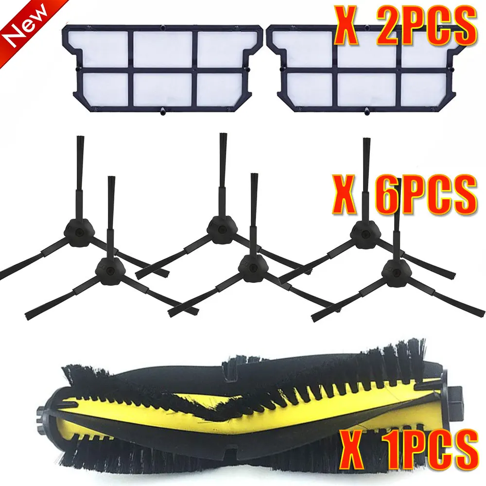 Основная щетка боковая щетка hepa фильтр Пылезащитный для ILIFE V7 V7s V7S pro робот пылесос запасные части замена - Цвет: 9pcs