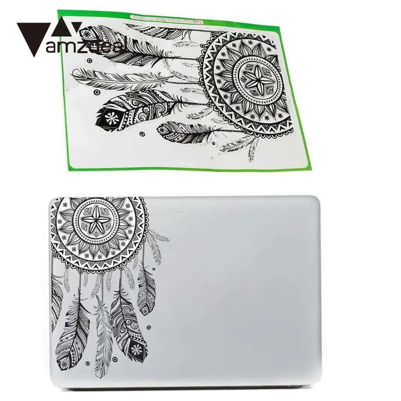 

amzdeal Feather Art Pattern Vinyl Decal Sticker Skin For Macbook Air Pro Retina 11 12 13 15 Inch Laptop