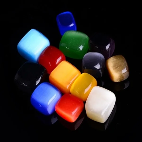 

100g mixed color natural cat eye stone gravel tumbled gemstone quartz crystal for jewelry making natural stones and minerals