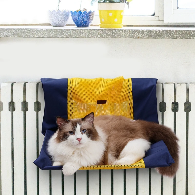 

New Durable Cat Perch Bed Mount Window Pet Radiator Hanging Kitty Cat Sill Removable Lounge Seat Hammock