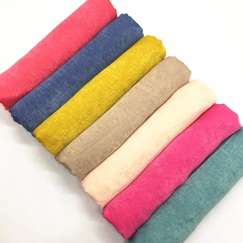 2018 Новый Однотонные шелк принт Scarve платки Для женщин твердого мусульманин хиджаб глушитель платки оптовая продажа 19 Цвет 10 шт./лот