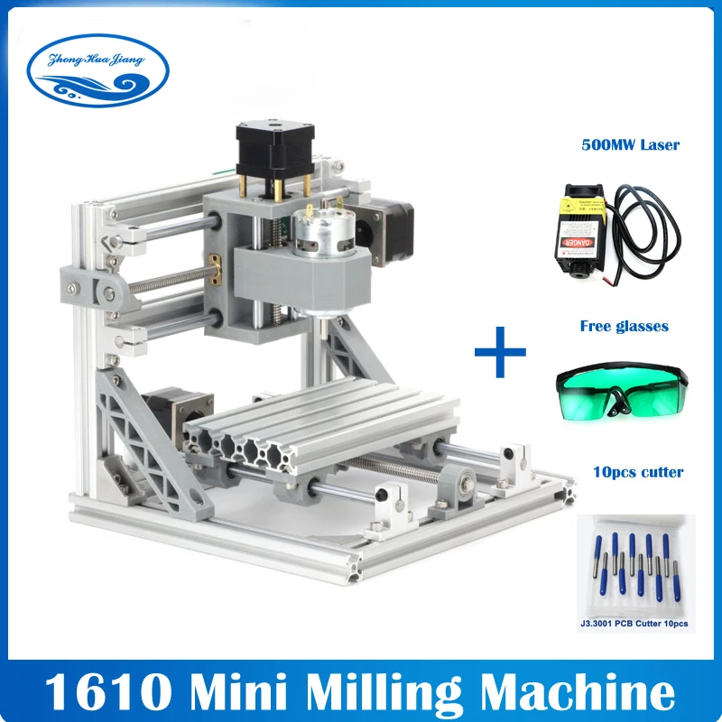 

CNC 1610+500mw laser GRBL Diy mini CNC machine high power laser engraving machine,3 Axis pcb Milling machine,Wood Router