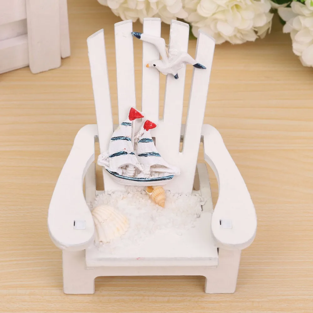 

Wood Decoration Mediterranean Style Home Decor Wooden mini Beach chair Nautical Decor prop wedding decoration