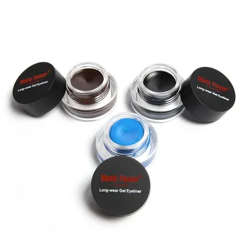

4 Color Black Blue Eyeliner Gel Water-proof And Smudge-proof Cosmetics Smooth Brown Purple Eye Liner Eye Makeup With Brush