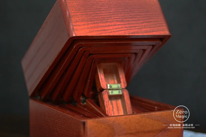 

Nest of Boxes - Wooden Magic Tricks Vanished Object Appearing in the Box Magie Stage Illusion Gimmick Props Funny Mentalism