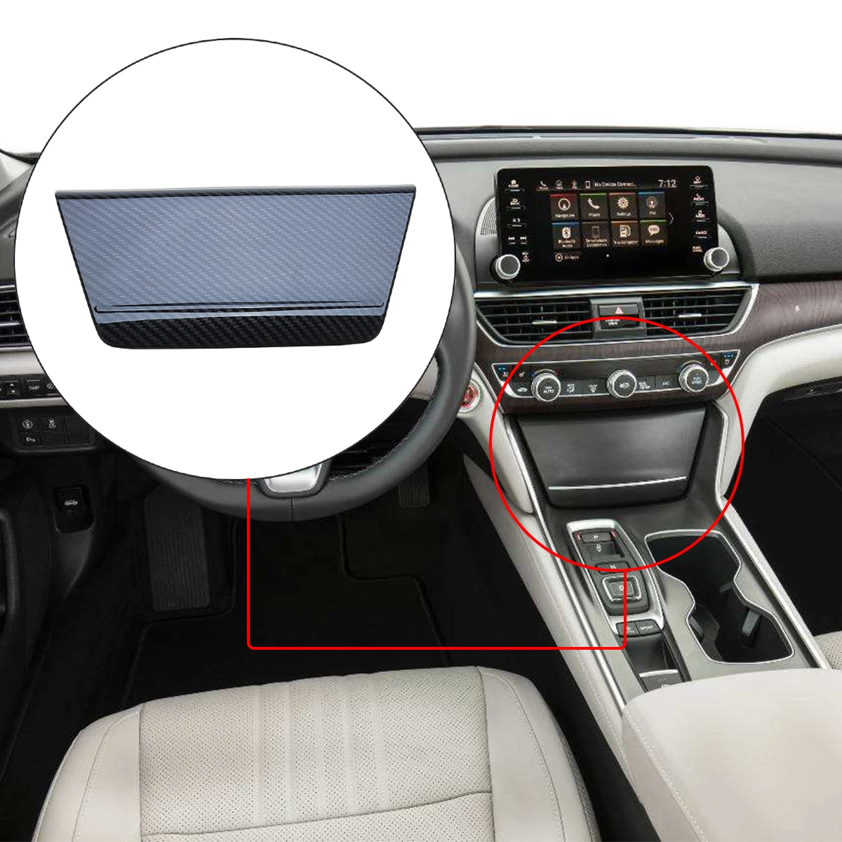 

DIY Carbon Fiber Color Console Box Cigarette Cigar Lighter Trim for Honda/Accord 18 Cigarette Cigar Lighter Sticker