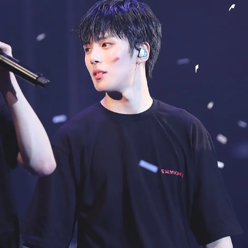 Хлопковая Футболка Kpop MONSTA X футболка JOOHEON IM SHOWNU с коротким рукавом модные летние