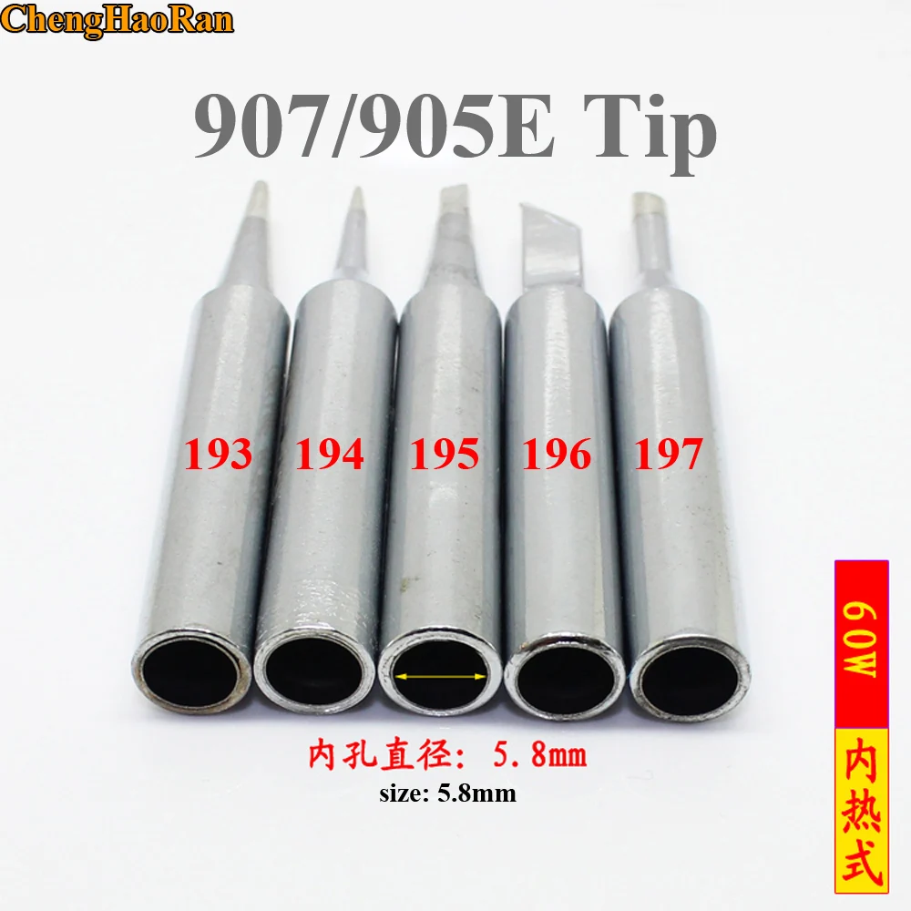 

ChengHaoRan 907 905E Electric soldering iron Tip for Mobile phone Micro USB Jack Charging Socket Flex cable soldering Welding
