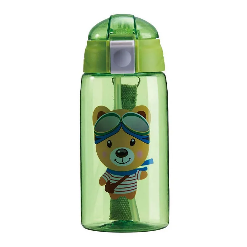 Креативная спортивная детская бутылка для воды, прекрасная Экологичная пластиковая герметичная Высококачественная портативная бутылка для напитков, BPA бесплатно - Цвет: GREEN