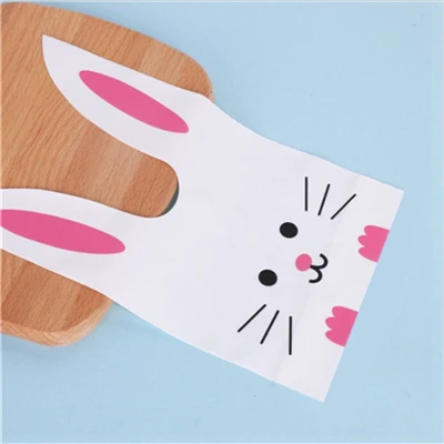 Cute 22 D& P 10 шт милый с кроличьими ушами для печенья мешок подарка для конфет печенья закуски выпечка посылка Свадебные сувениры подарки пасхальное украшение - Цвет: Cute 22