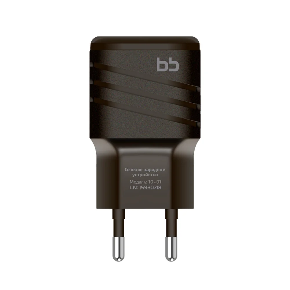 Сетевое зарядное устройство BB TC 10 01 USB прочное надежное зу черный|Зарядные