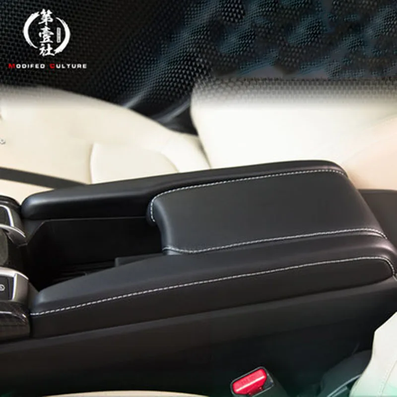 

3pcs/set High Quality PU Leather Car Center Console Armrest Cover Trim Protective Cover Trim For Honda Civic 10th Gen 2016 2017