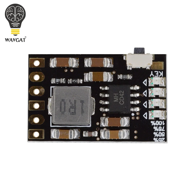 

WAVGAT DC 5V 2.1A Mobile Power Diy Board 4.2V Charge / Discharge(boost) battery protection indicator module 3.7V lithium 18650